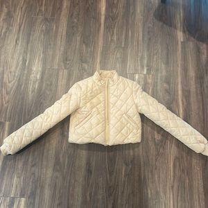 Princess Polly cropped quilted light jacket